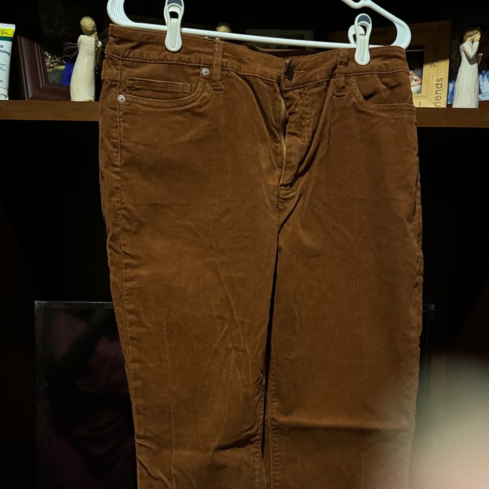 Lands' End Women's Tan Corduroy Straight Leg Jeans